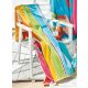 LIVING DREAMS Reise - Strandhandtuch BLOCKSTREIFEN 90 cm x 180 cm mehrfarbig